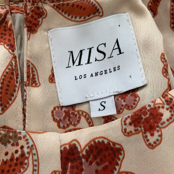 Misa Los Angeles Kara dress in falling floral satin - Picture 9 of 11